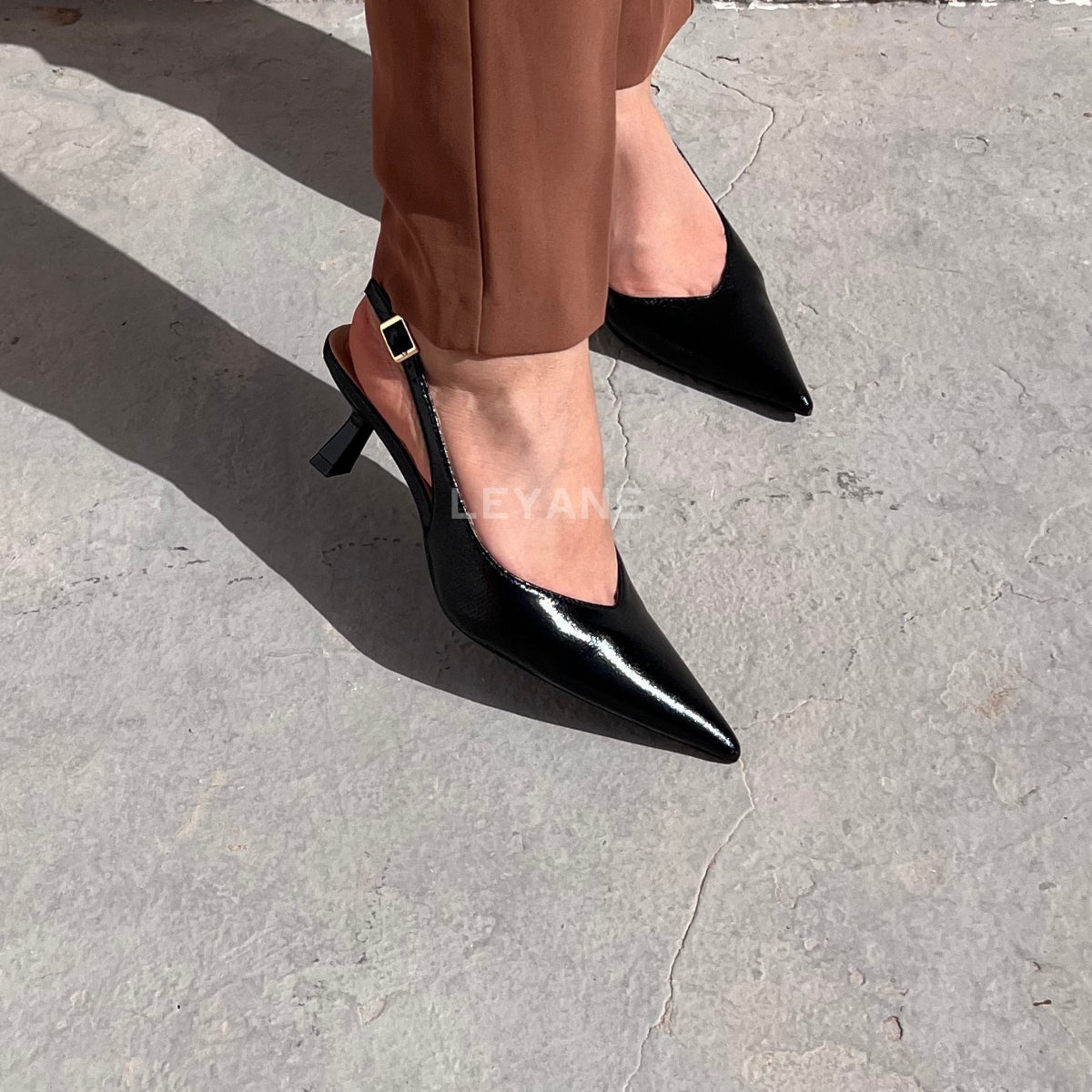 Kitten Heels Chaussures Femmes Tendance Escarpin Slingback à Talon