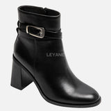 Bottines avec motif - Noir