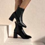 Bottines à talon élastique - Noir