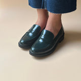 Loafers lisse - Vert