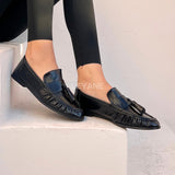 Mocassins à bout arrondi - Noir