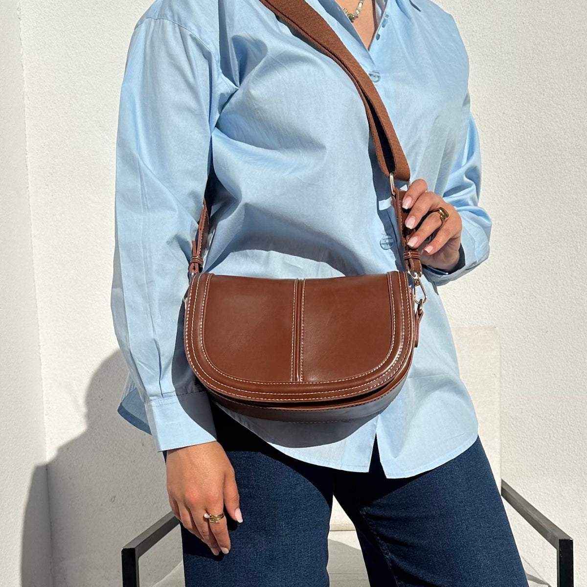 Sac Camel en cuir synthétique de qualité premium