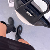 Bottes élastiques à motifs - Noir