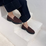 Loafers en daim - Marron chocolat