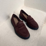 Loafers en daim - Marron chocolat