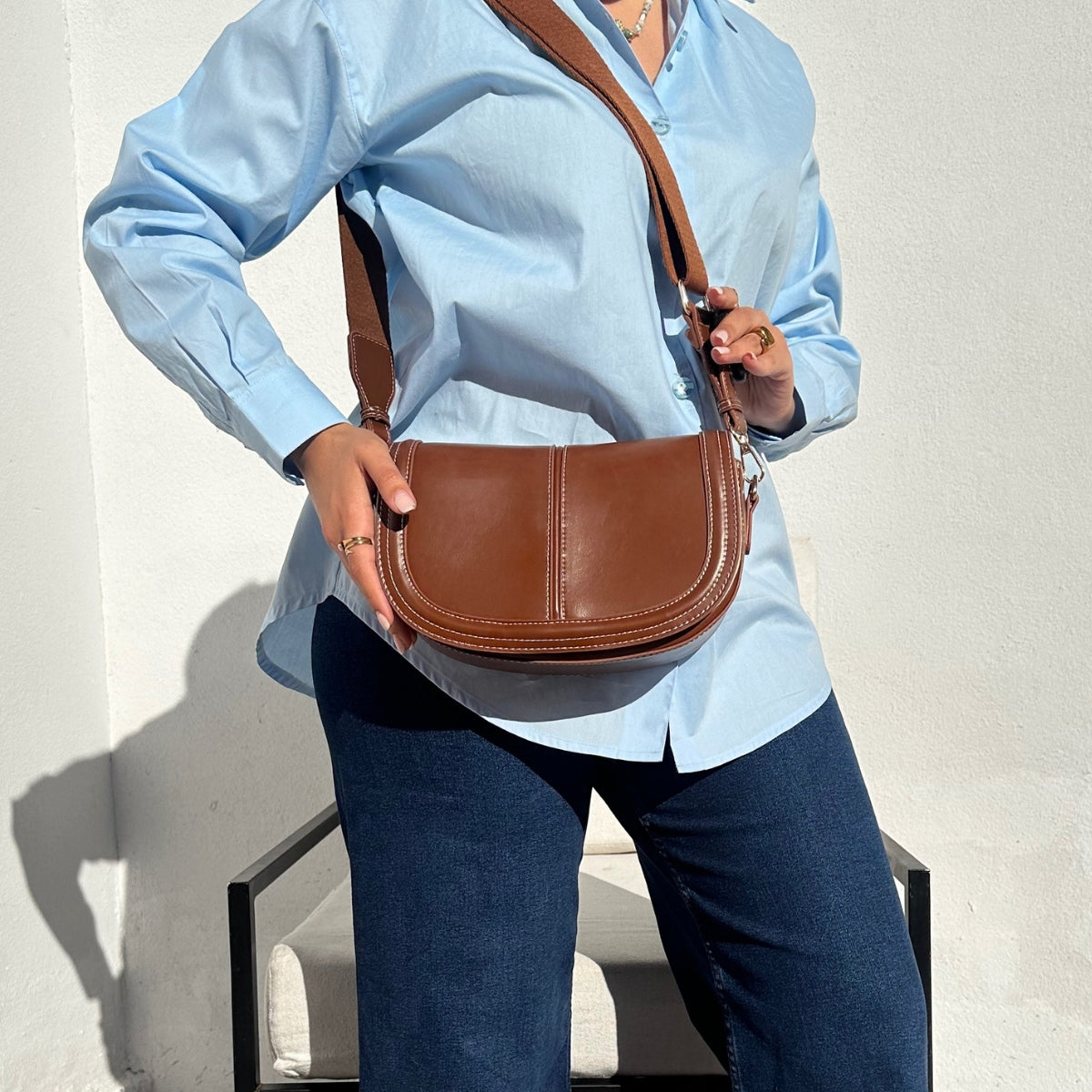 Sac Camel en cuir synthétique de qualité premium