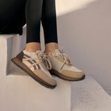 Baskets compensées & Semelle Gomme - Taupe
