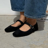 Ballerines en daim - Noir