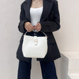 Sac Lindas - Croco Blanc