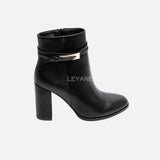 Bottines avec motif - Noir