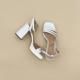 Sandales talons - Blanc