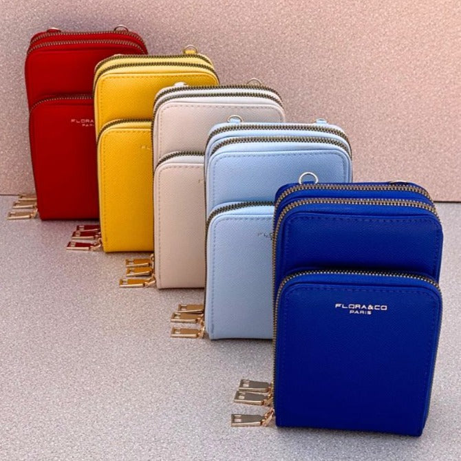 Sac portefeuille à bandoulière Jaune – Leyane Paris