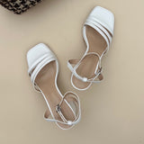 Sandales talons - Blanc