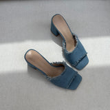Sandales à talon - Denim