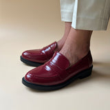 Loafers lisse - Rouge