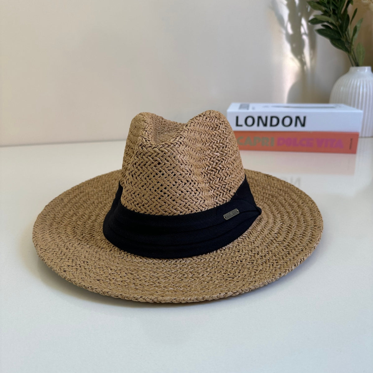Chapeau Portofino - Camel/Noir
