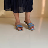 Sandales Plates  - Blue jean