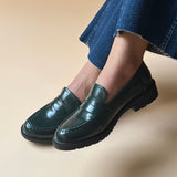 Loafers lisse - Vert