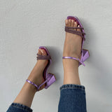 Sandales Mi-talons - Purple