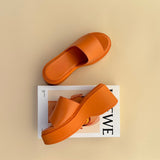 Sandale plateforme -Orange