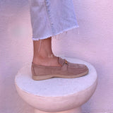 Mocassin en daim - Beige