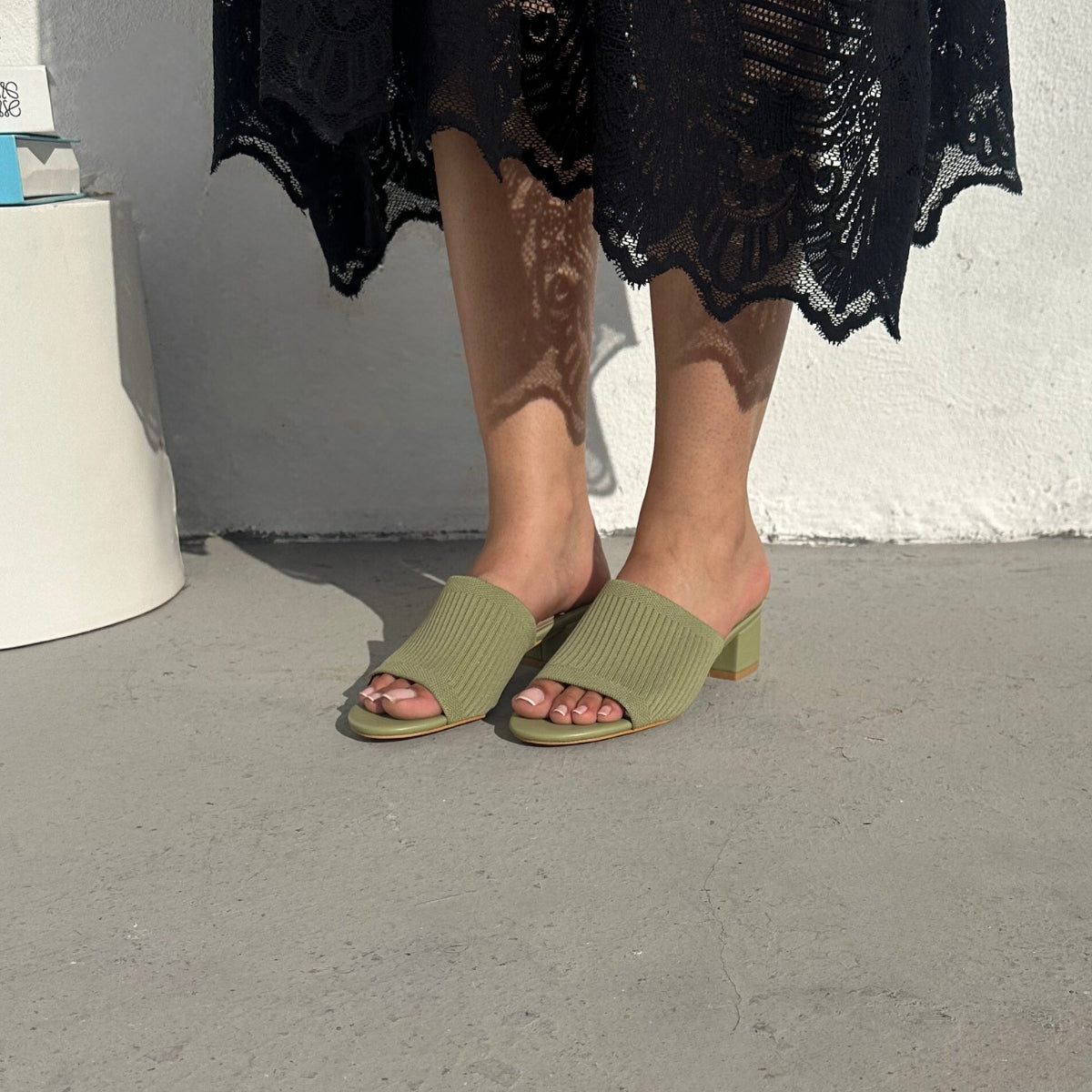 Sandales mi-talons - Olive