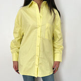 Chemise oversize en popeline - Jaune