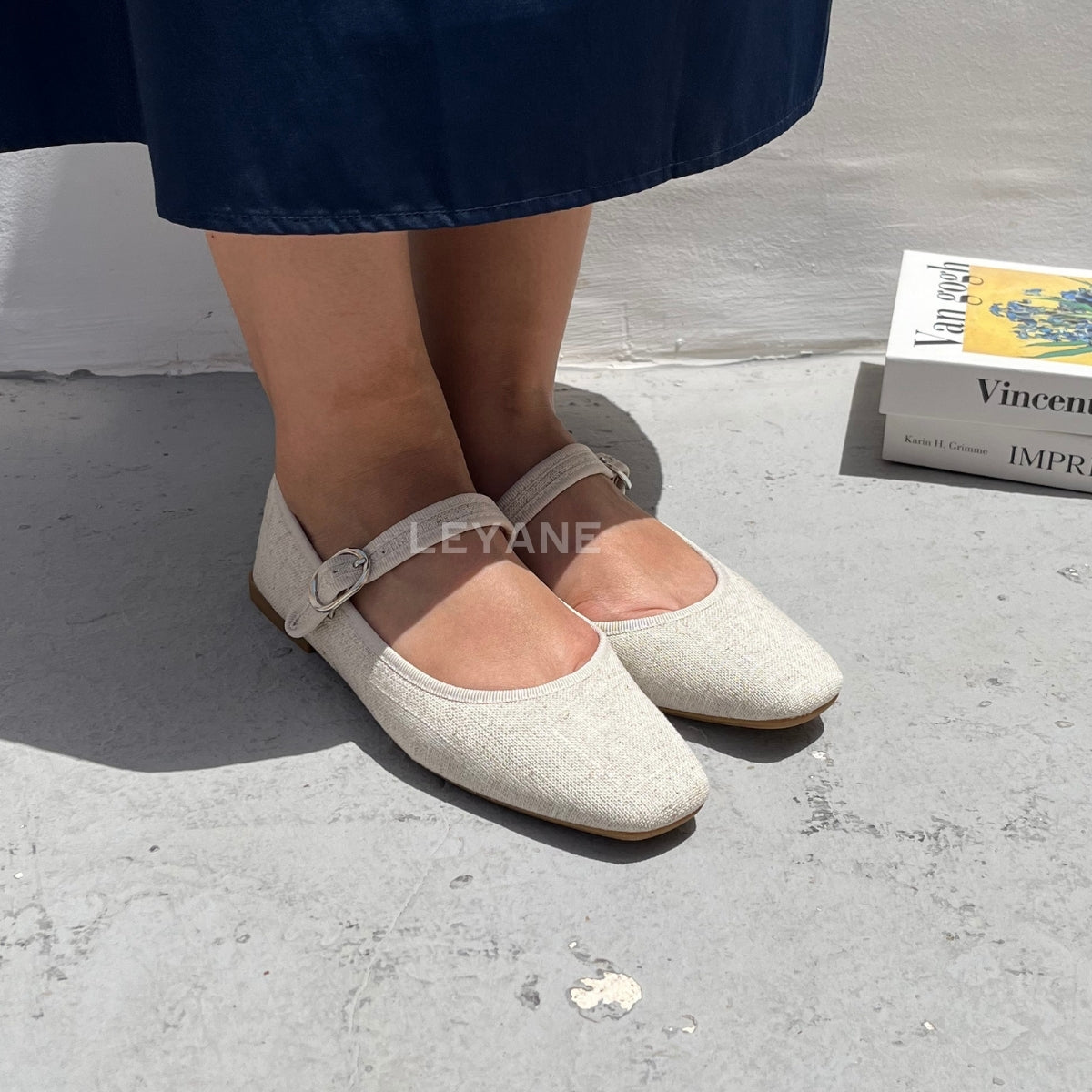 Ballerines en lin - Beige