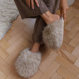 Chausson fourré - Taupe