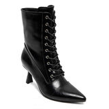 Bottines noires à lacets- Noir