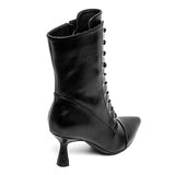Bottines noires à lacets- Noir