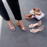 Sandales mi-talons - Champagne
