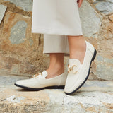 Mocassin en cuir - Beige