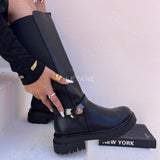 Bottes avec bande élastique - Noir
