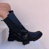 Bottes avec bande élastique - Noir