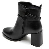 Bottines à talons à motifs - Noir