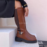Bottes avec bande élastique - Camel