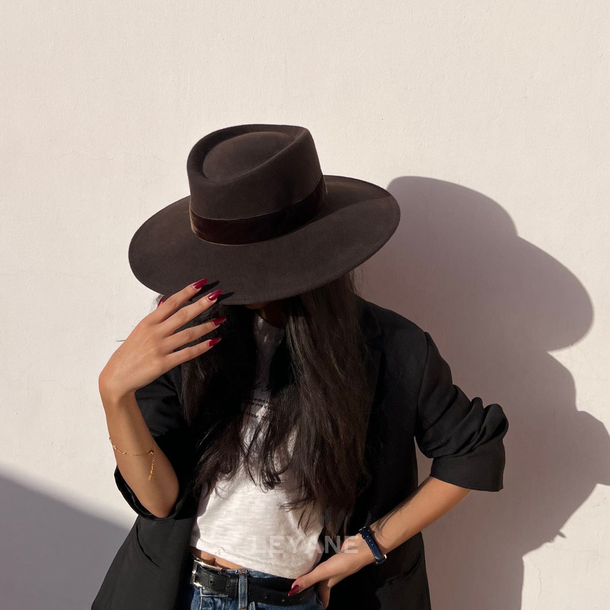 Chapeau en laine - Marron - Maison Murielle-Maison Murielle