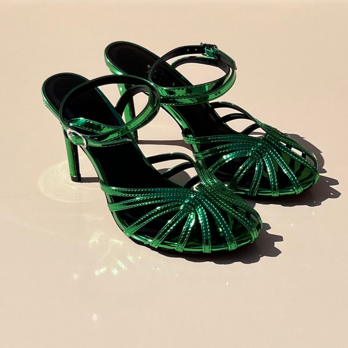 Escarpin Vert métallisé – Leyane Paris - Main Image