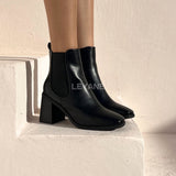 Bottines à talon élastique - Noir