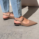 ballerine femme, ballerine slingback, ballerine taupe, chaussures femme maroc