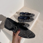 Ballerine Noir  ; Ballerine strasse ; Ballerine tendance ; Ballerine chic .Ballerine femme 