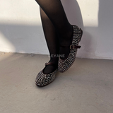 Ballerine marron; Ballerine strasse ; Ballerine tendance ; Ballerine chic .Ballerine femme 