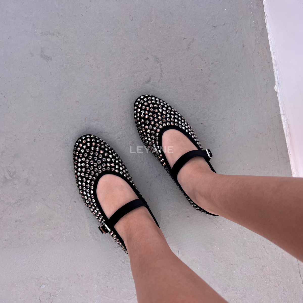 Ballerine bleu ; Ballerine strasse ; Ballerine tendance ; Ballerine chic .Ballerine femme 