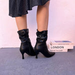 bottines noir à talons leyane, bottines leyane, bottines femmes maroc, bottines en ligne