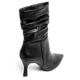 bottines noir à talons leyane, bottines leyane, bottines femmes maroc, bottines en ligne