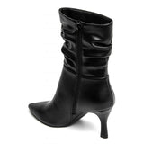 bottines noir à talons leyane, bottines leyane, bottines femmes maroc, bottines en ligne