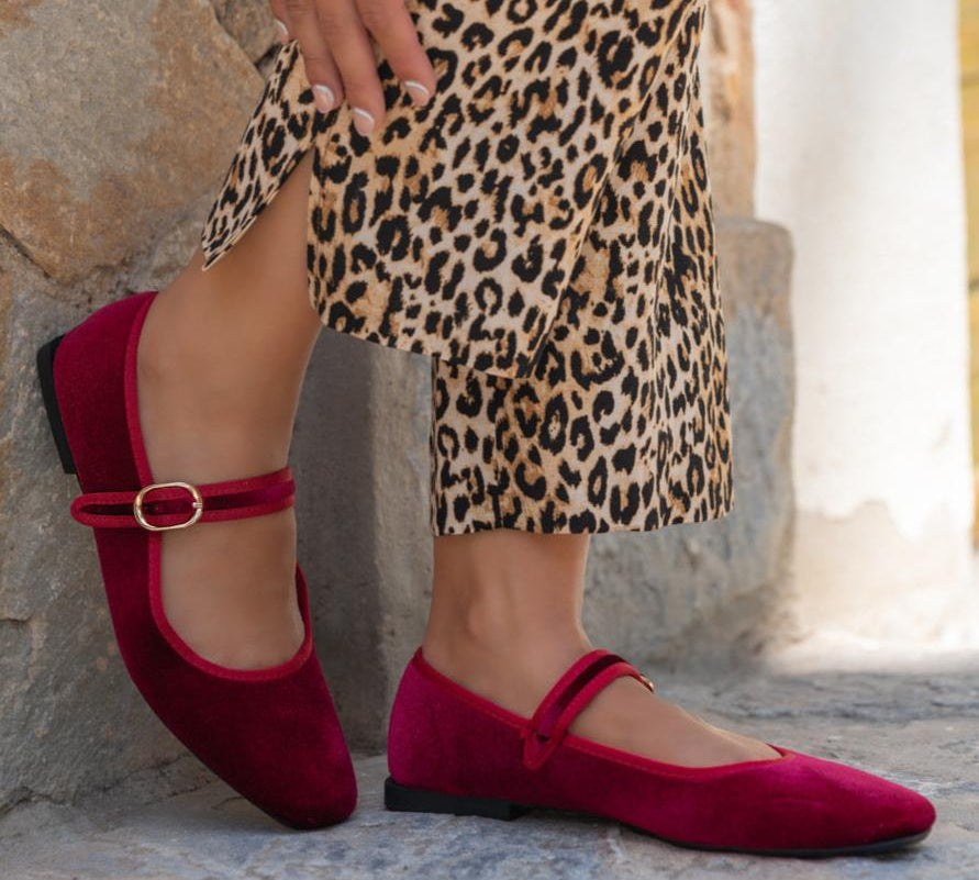 ballerines en velour, chaussures femmes, ballerines pour femme au maroc