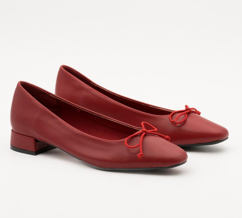 ballerines bordeaux, rouge foncé, chaussures femmes, ballerines pour travail, chaussures maroc, en ligne, 