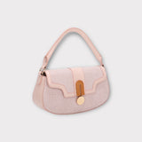 Sac crossbody couleur rose fournie avec sa bandoulière